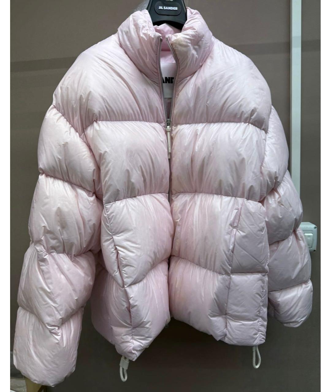 JIL SANDER Розовый полиэстеровый пуховик, фото 2