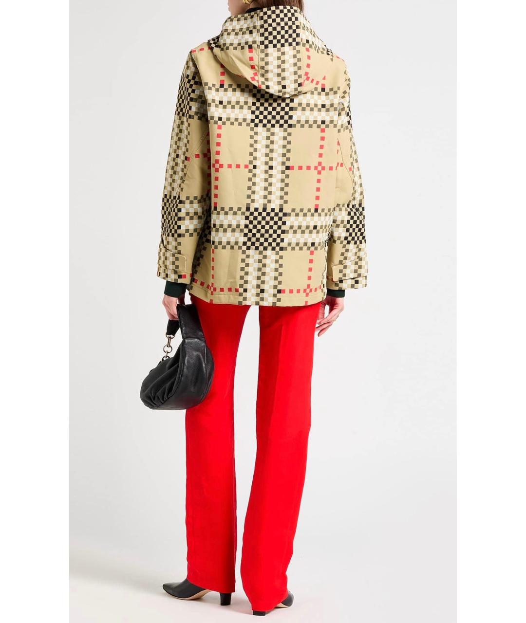 BURBERRY Бежевая полиамидовая куртка, фото 3