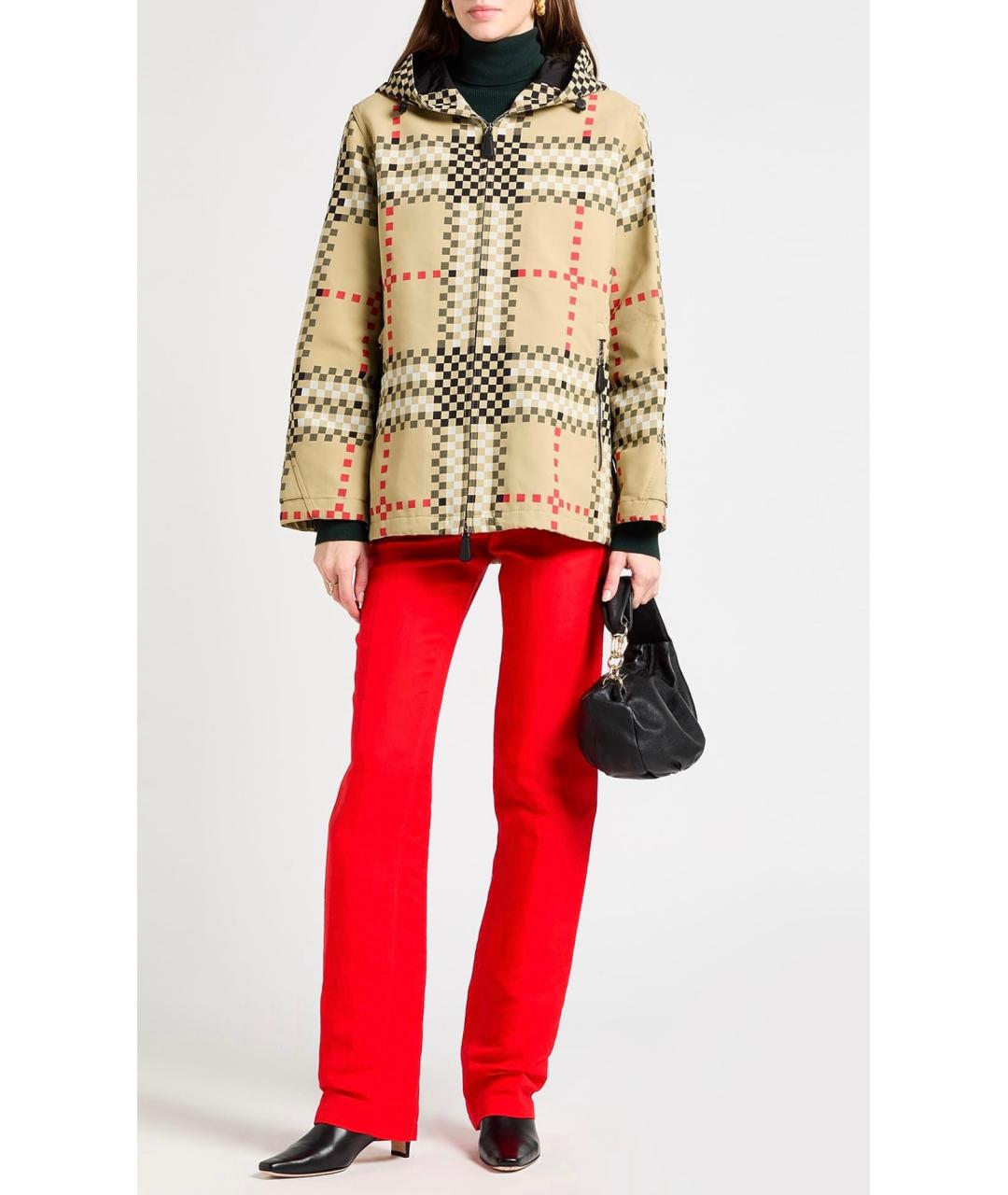 BURBERRY Бежевая полиамидовая куртка, фото 2