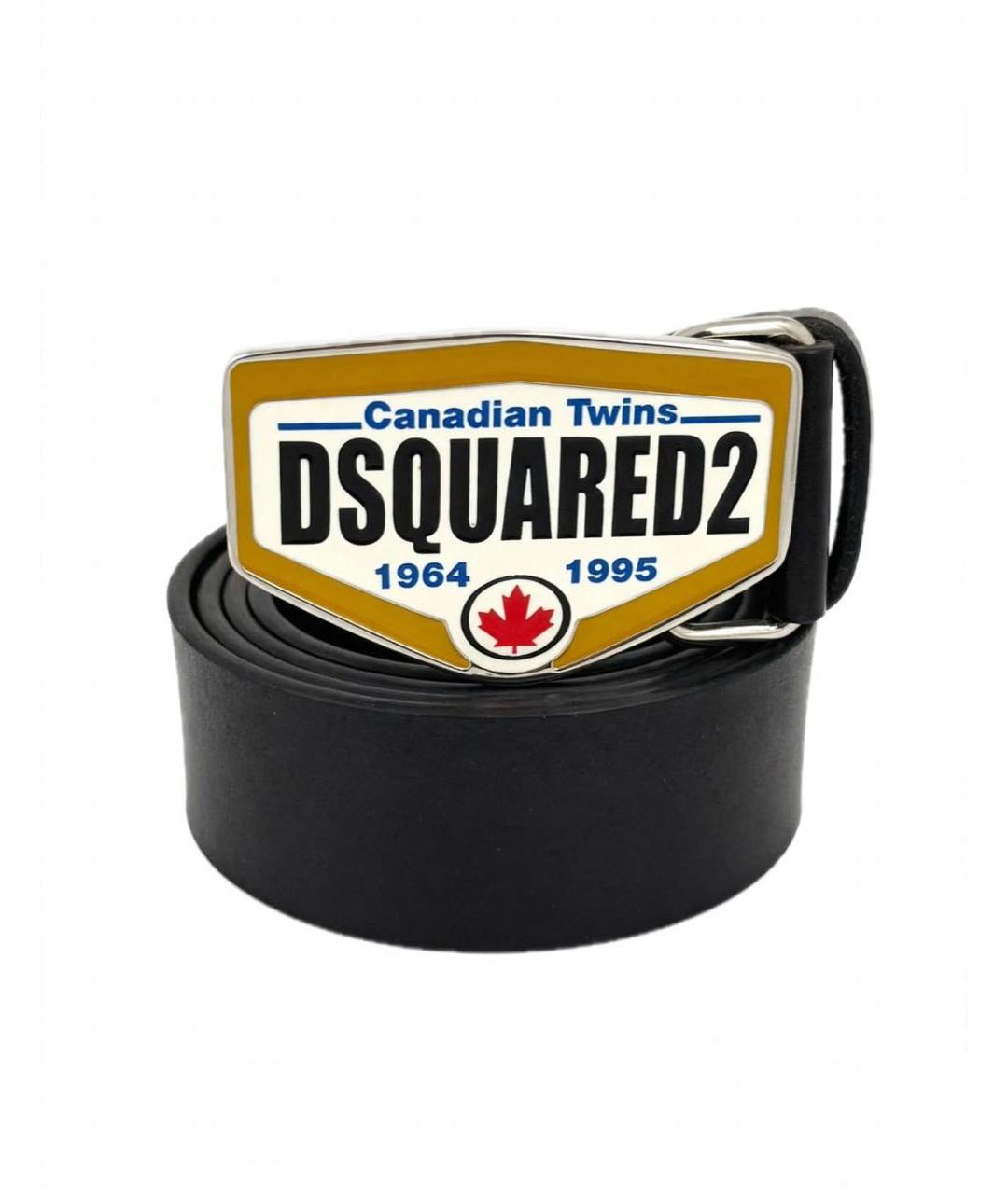 DSQUARED2 Черный кожаный ремень, фото 1