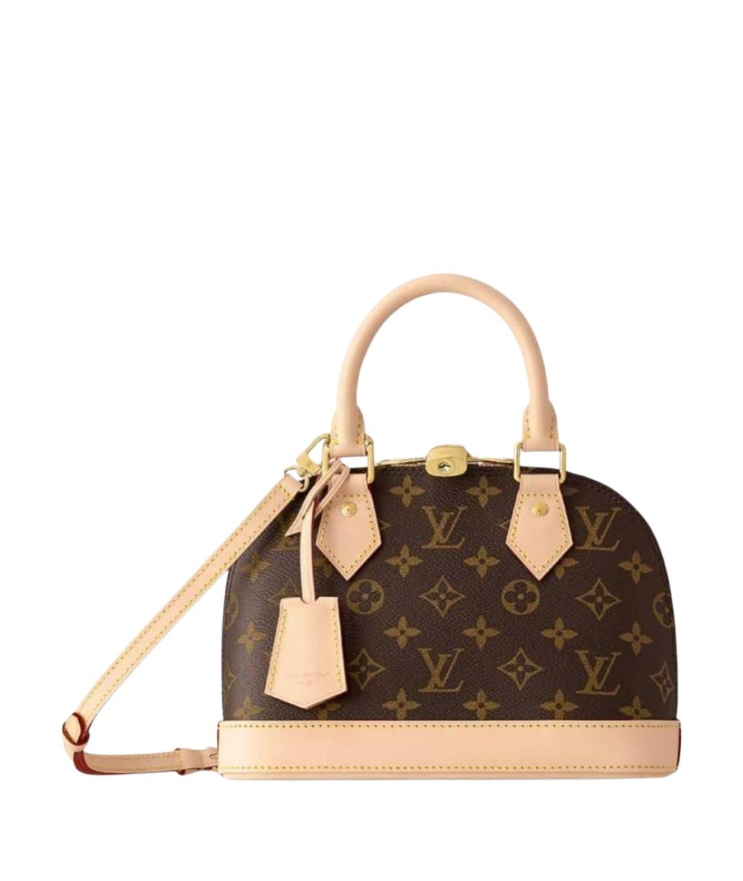 LOUIS VUITTON Коричневая сумка с короткими ручками из канвы, фото 1