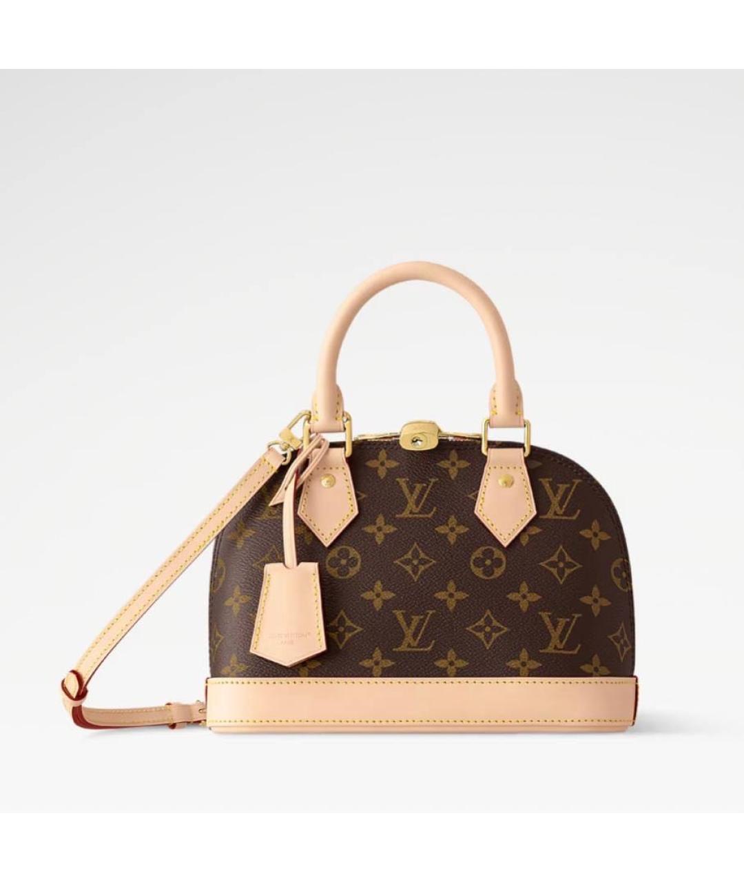LOUIS VUITTON Коричневая сумка с короткими ручками из канвы, фото 6