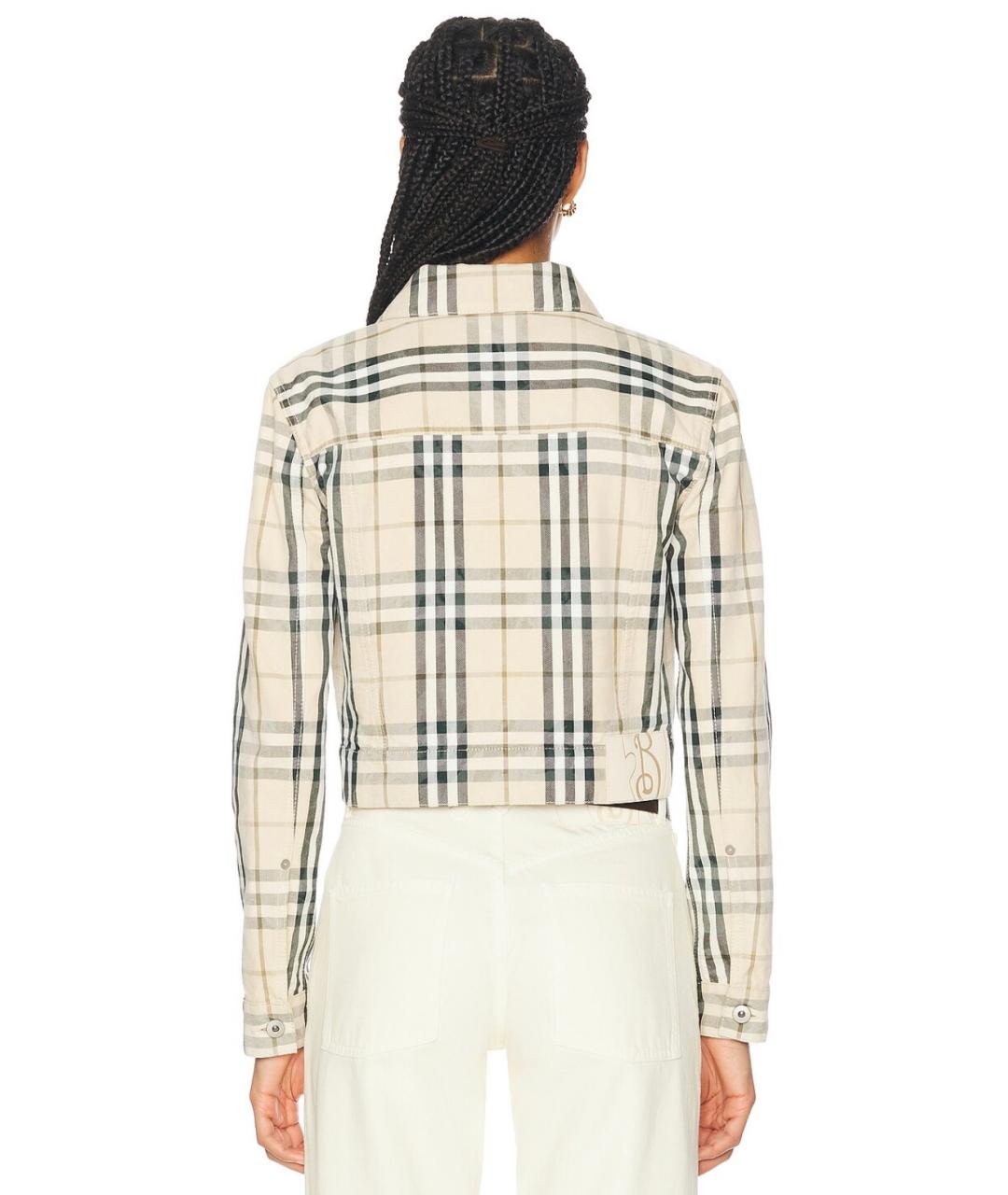 BURBERRY Бежевая хлопковая куртка, фото 4