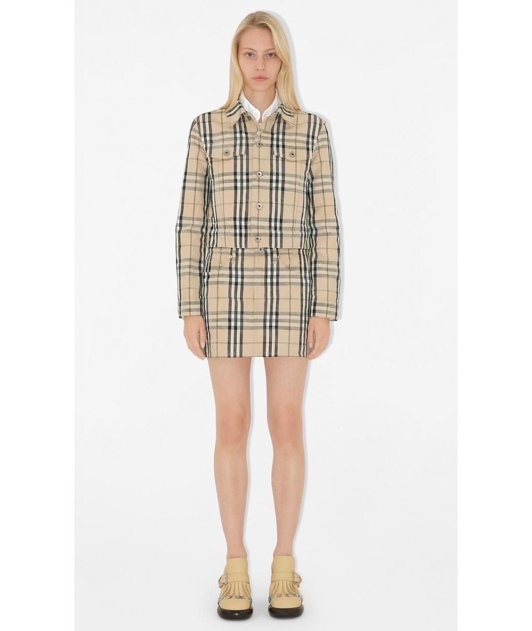 BURBERRY Бежевая хлопковая куртка, фото 8