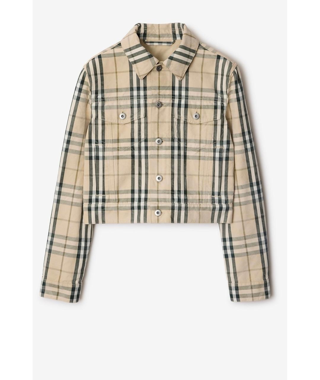 BURBERRY Бежевая хлопковая куртка, фото 10