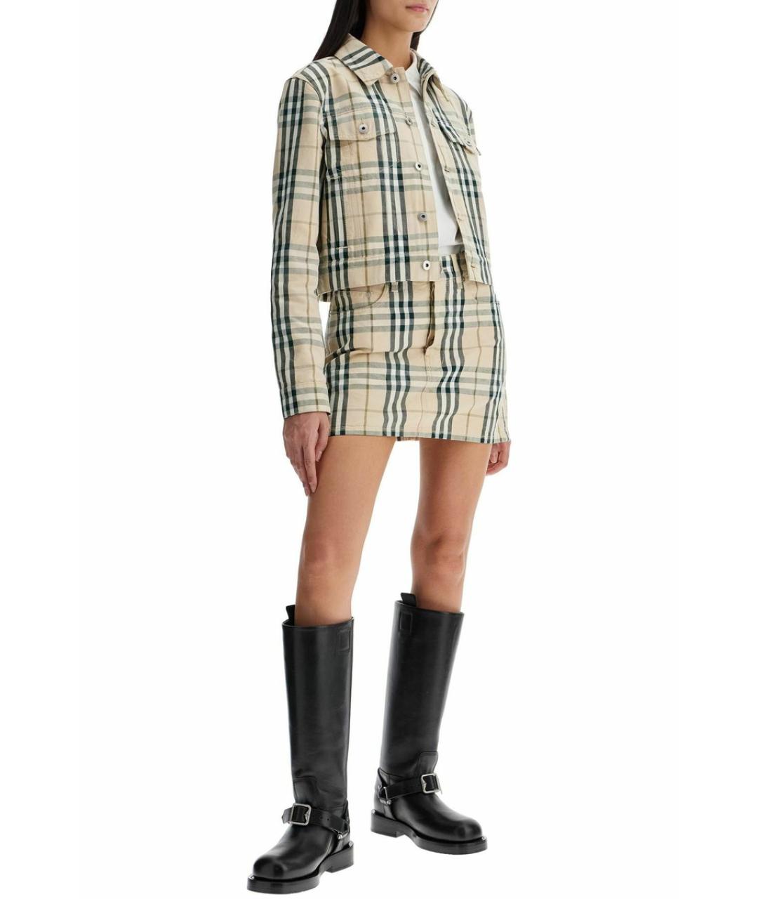 BURBERRY Бежевая хлопковая куртка, фото 6