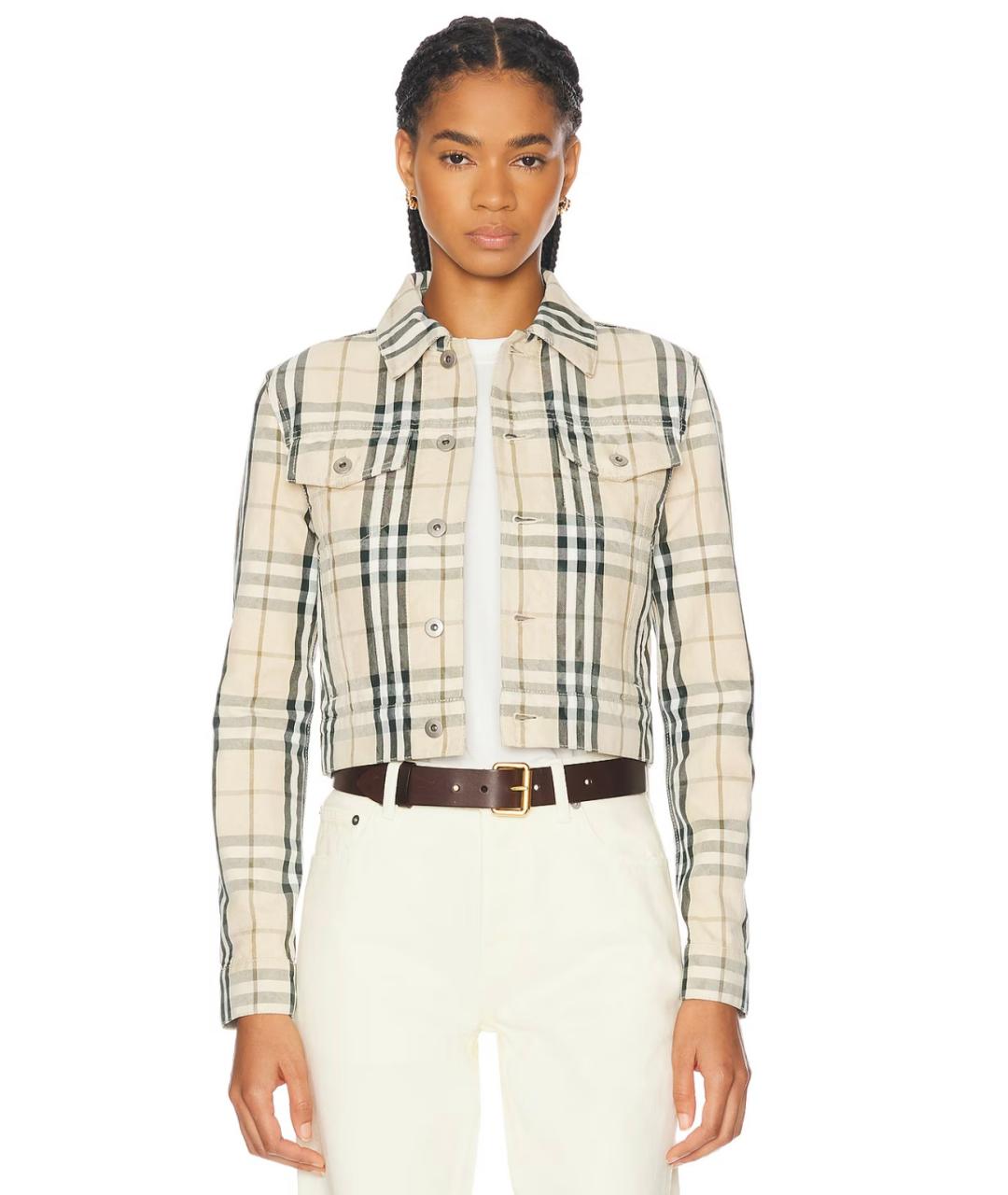 BURBERRY Бежевая хлопковая куртка, фото 2