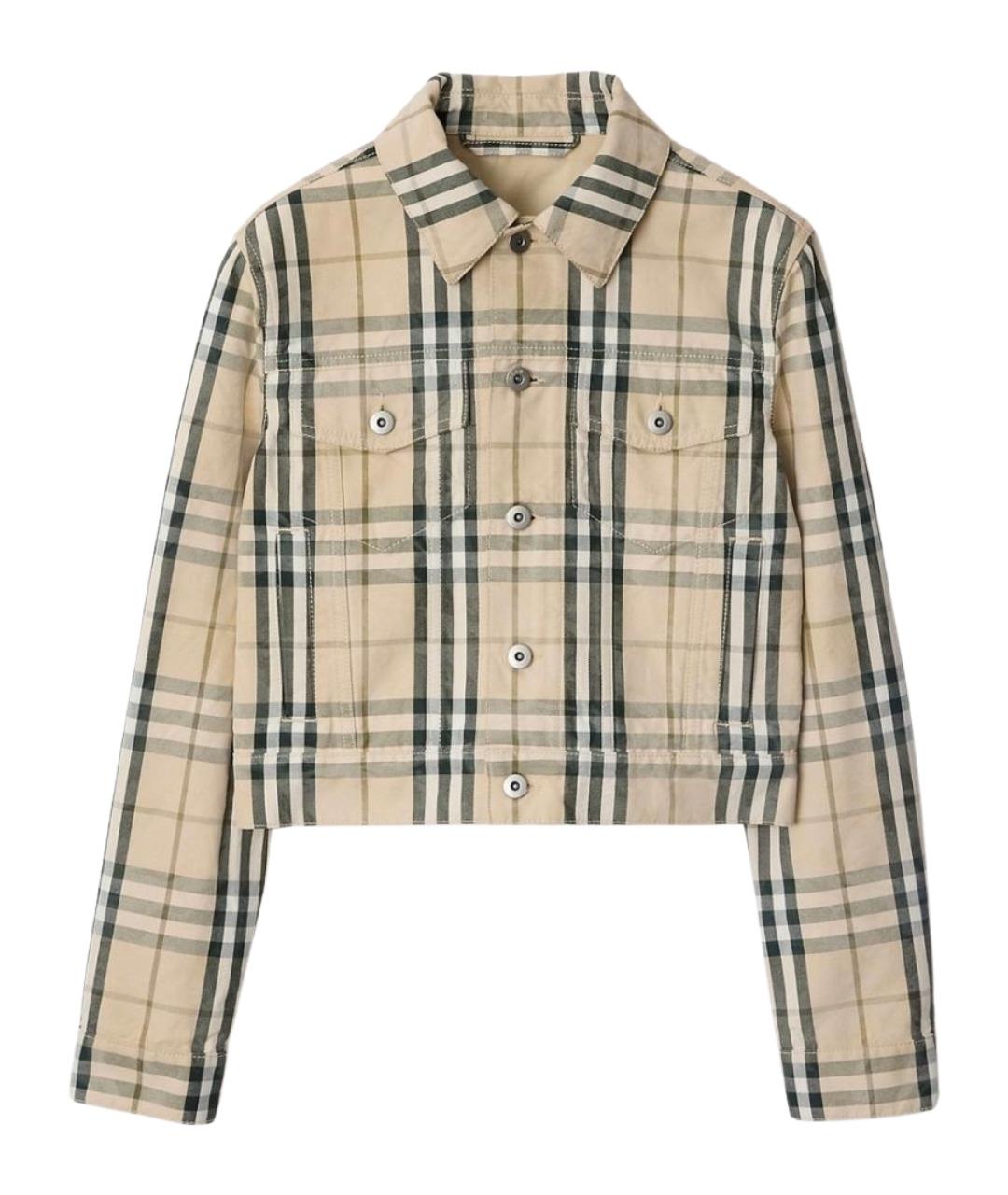 BURBERRY Бежевая хлопковая куртка, фото 1
