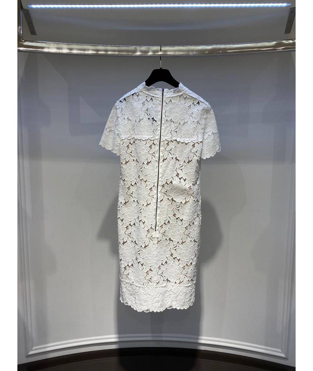 LANVIN Белое кружевное коктейльное платье, фото 2