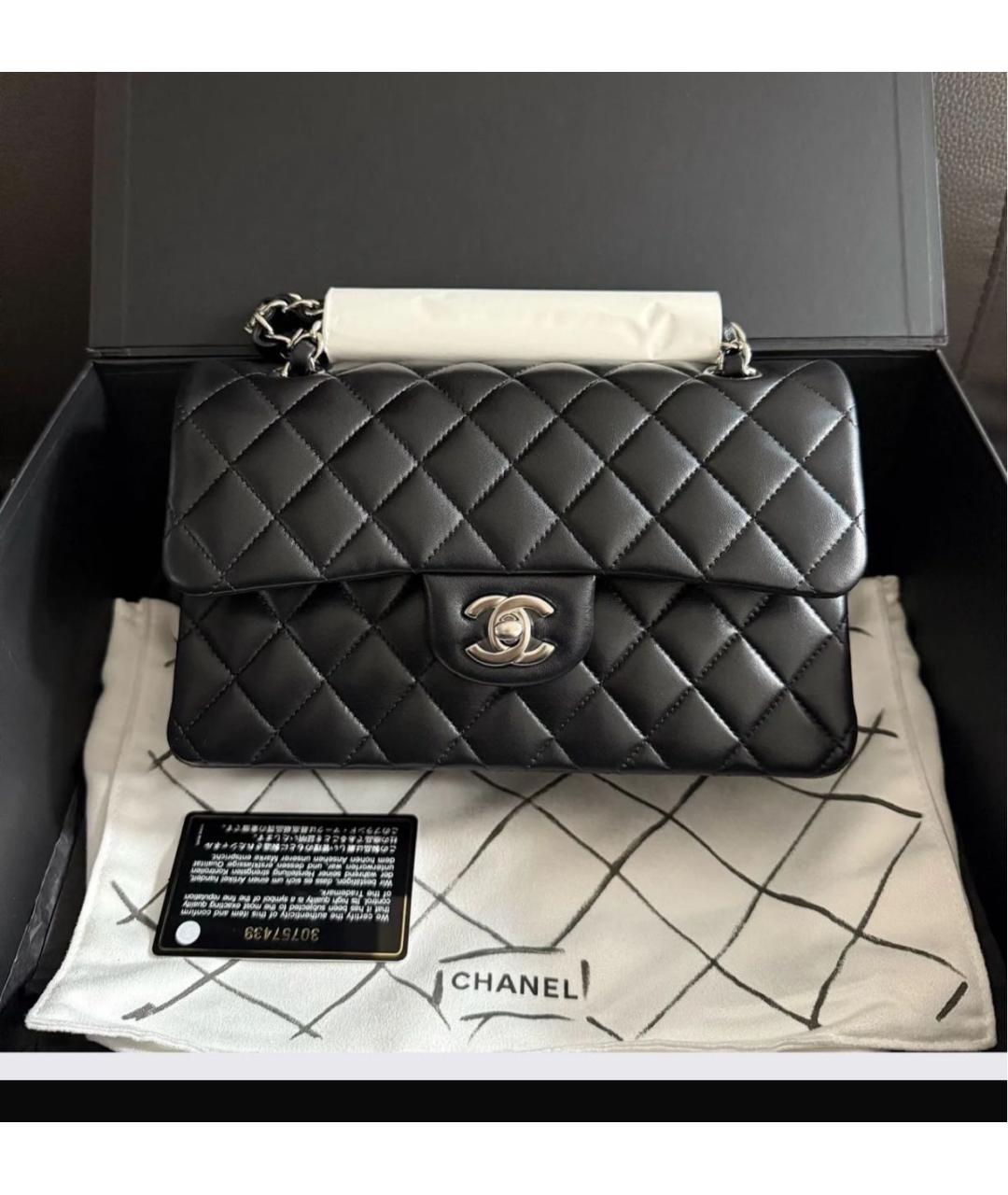 CHANEL Черная кожаная сумка через плечо, фото 2