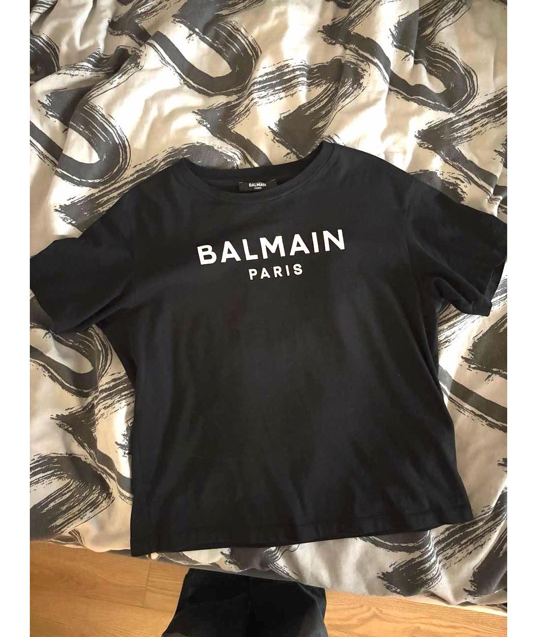 BALMAIN Черный хлопковый детская футболка / топ, фото 2