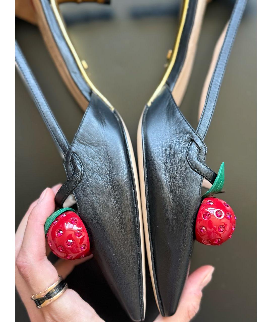 GUCCI Черные кожаные туфли, фото 4