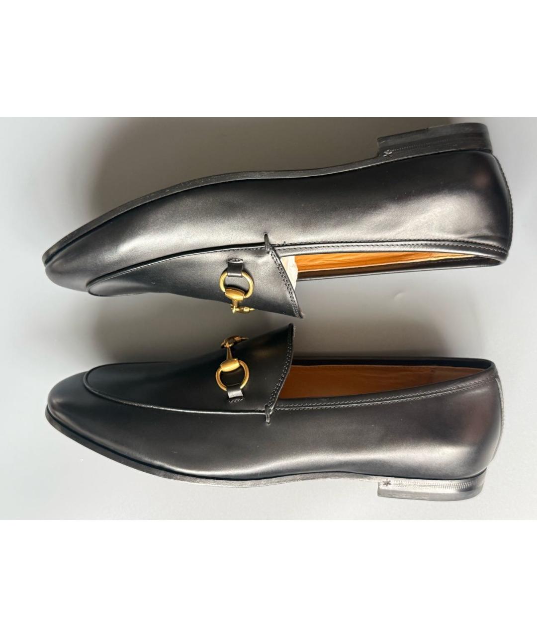 GUCCI Черные кожаные лоферы, фото 9