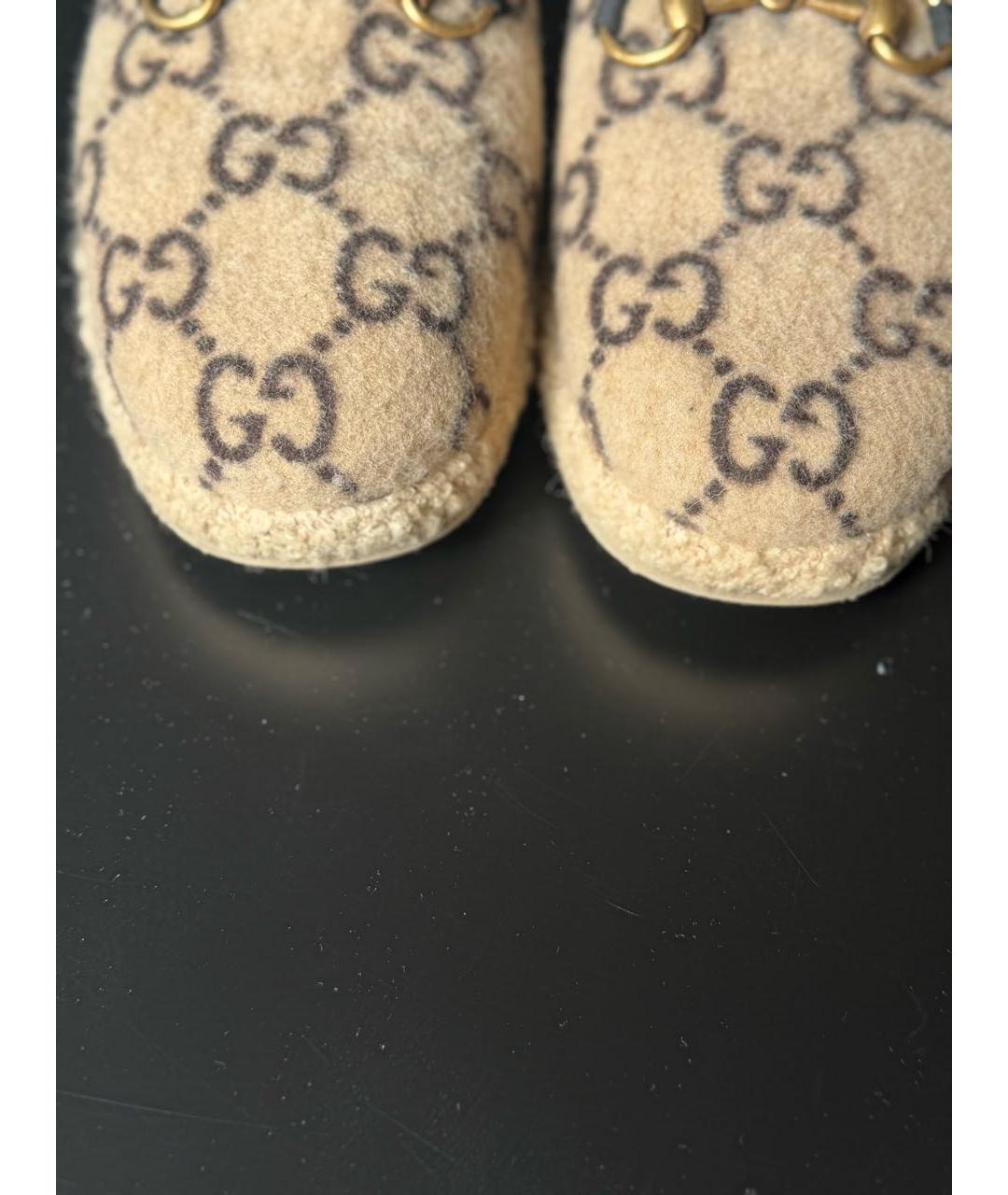 GUCCI Бежевые лоферы, фото 8