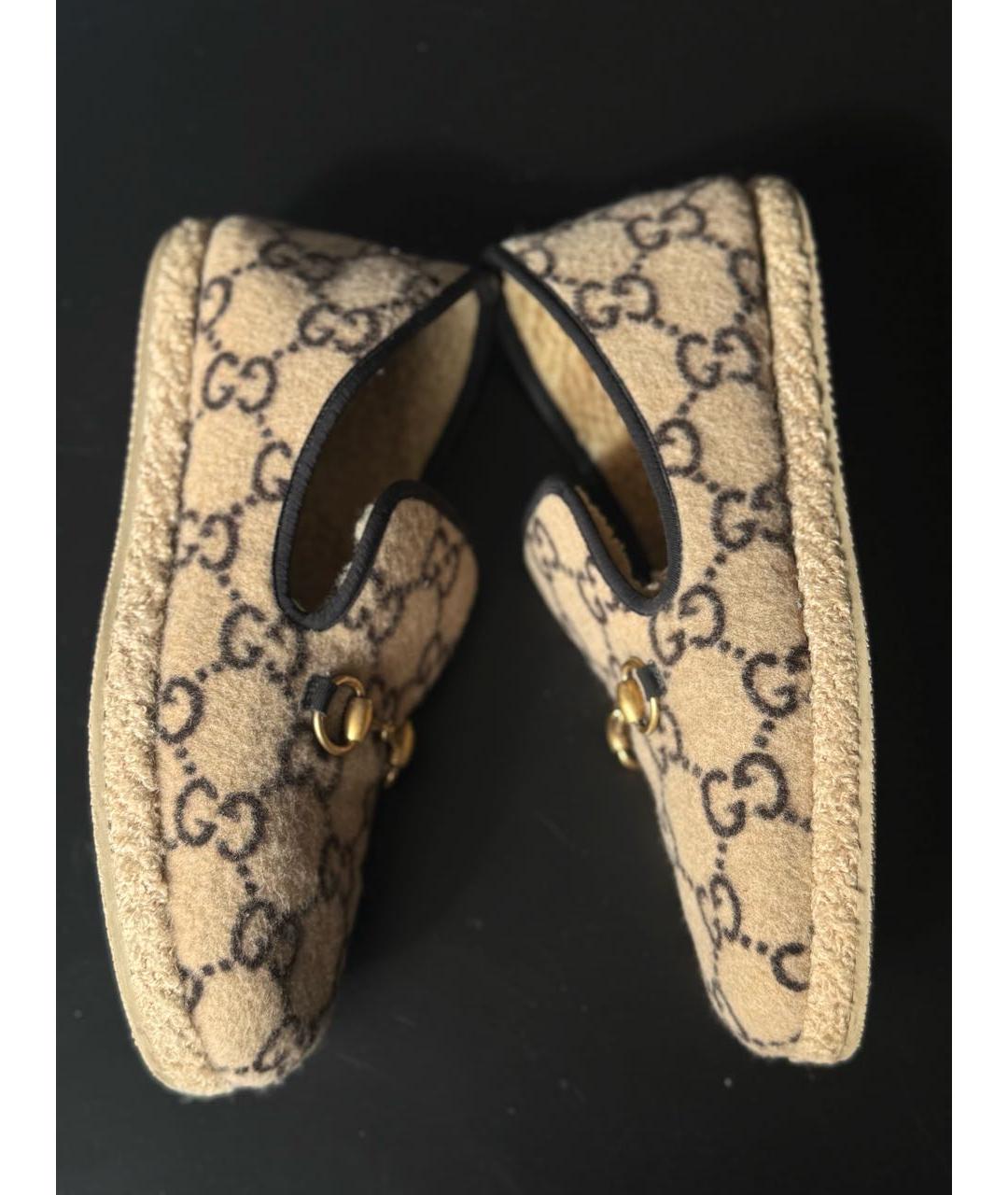 GUCCI Бежевые лоферы, фото 3
