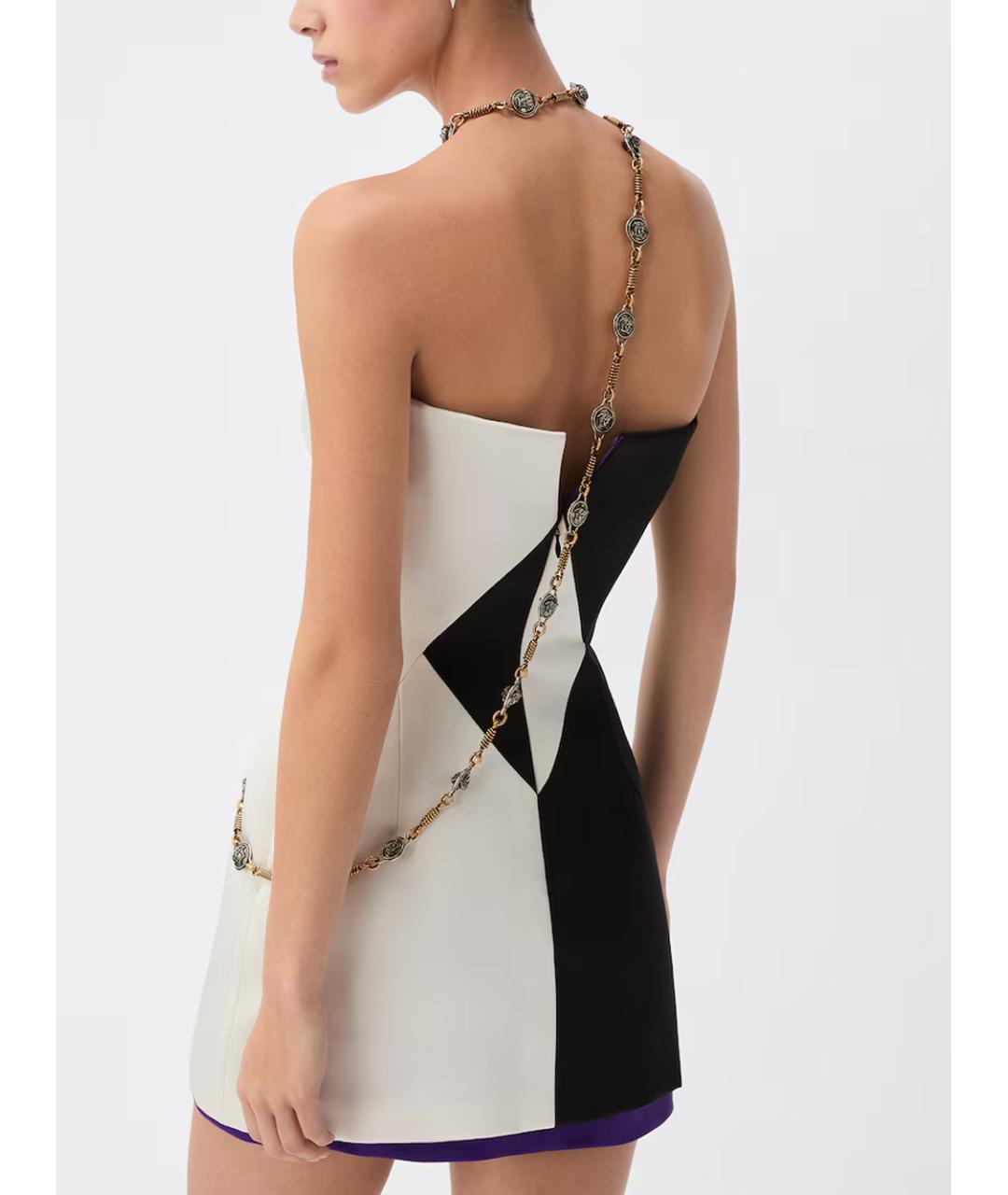 VERSACE Мульти шелковое коктейльное платье, фото 3