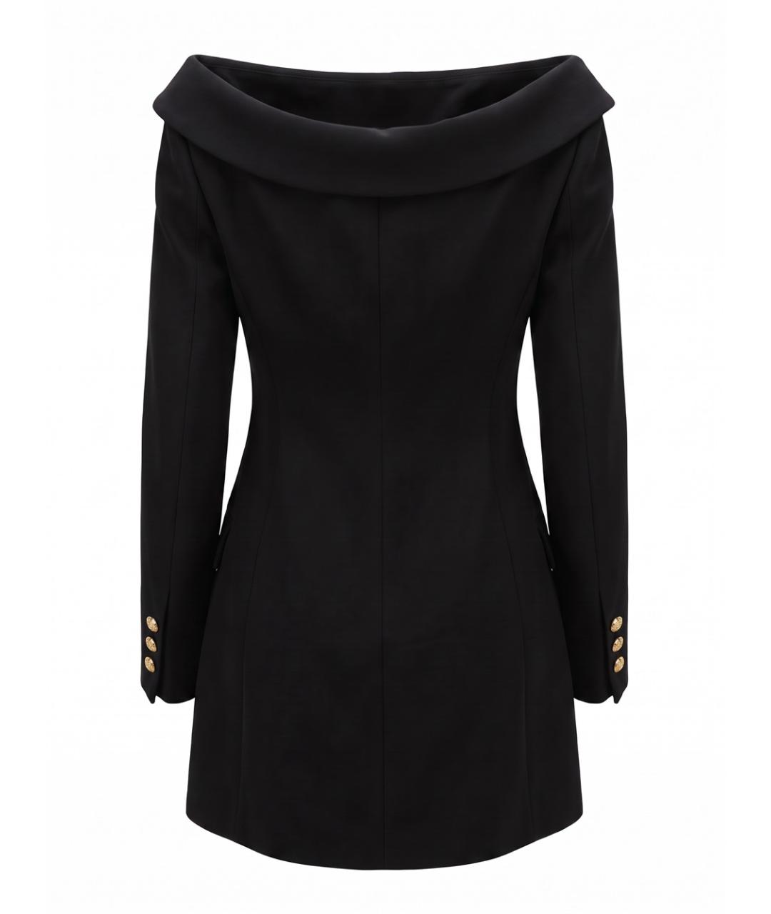 VERSACE Черное шерстяное коктейльное платье, фото 2