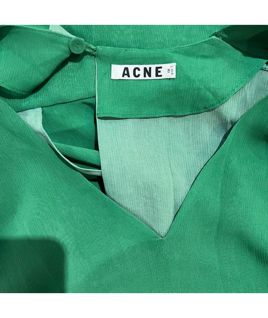ACNE STUDIOS Зеленое полиэстеровое коктейльное платье, фото 4