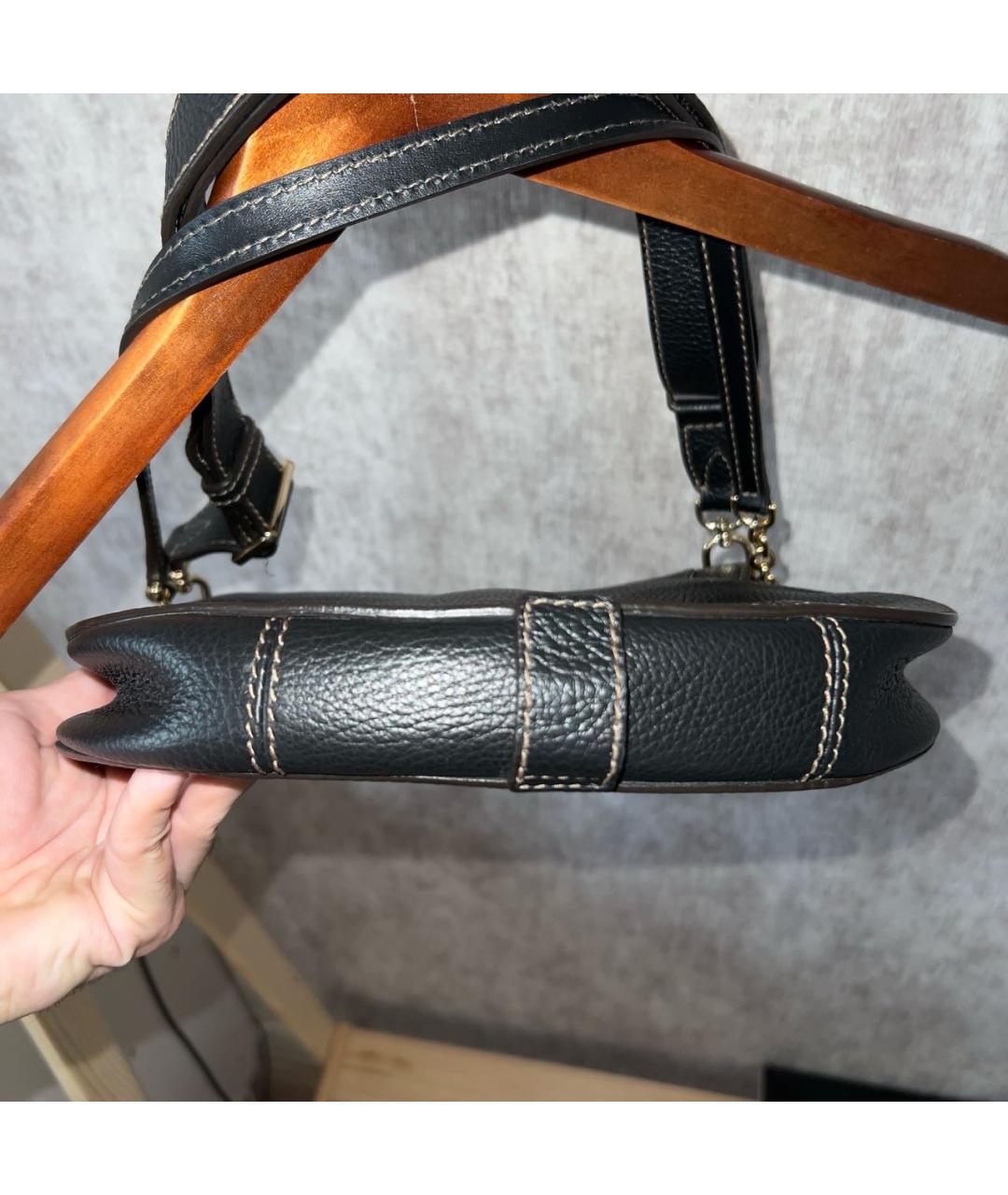 FURLA Черная кожаная сумка через плечо, фото 8