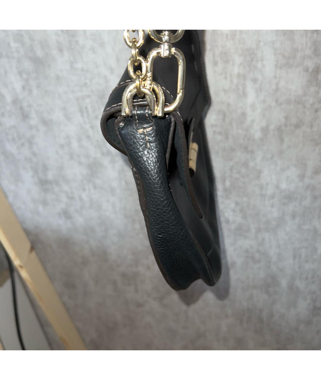 FURLA Черная кожаная сумка через плечо, фото 6