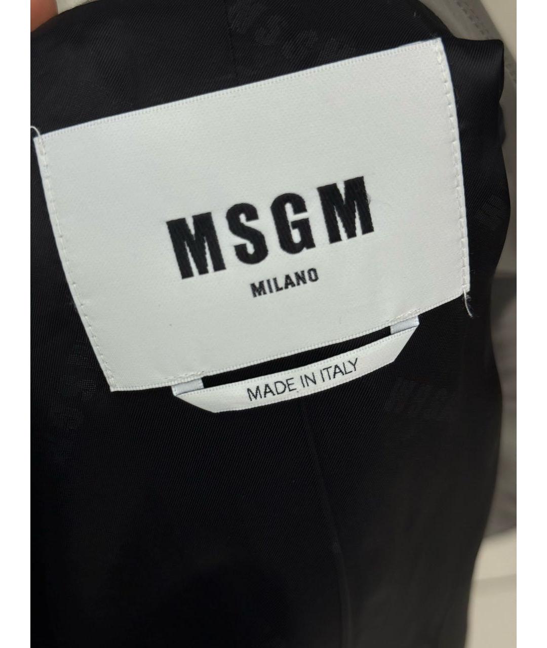 MSGM Серый полиэстеровый жакет/пиджак, фото 6