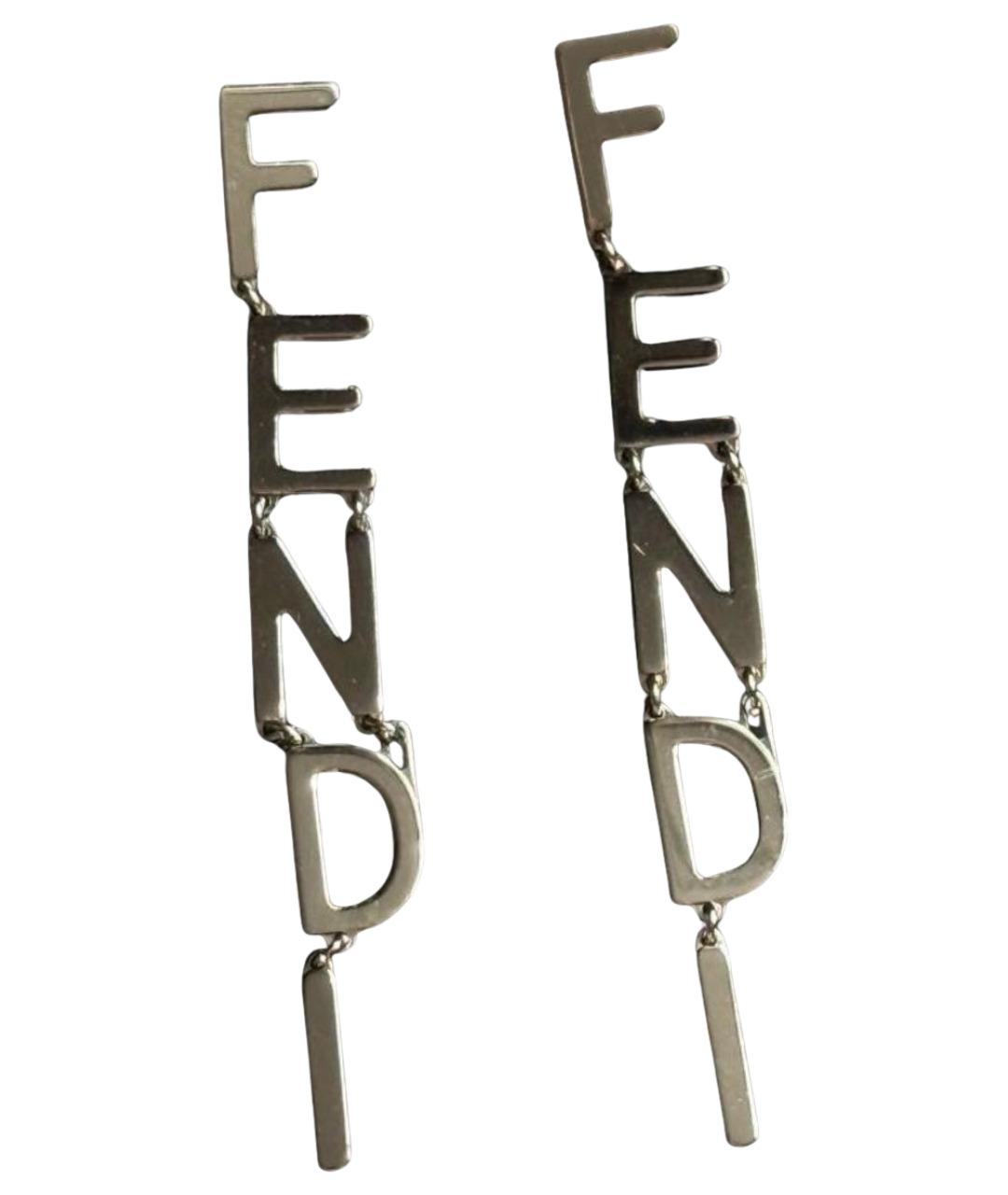 FENDI Серебряные серьги, фото 1