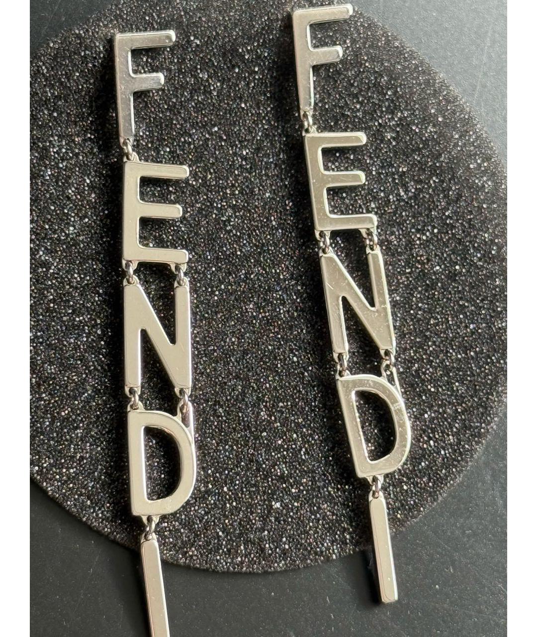 FENDI Серебряные серьги, фото 2