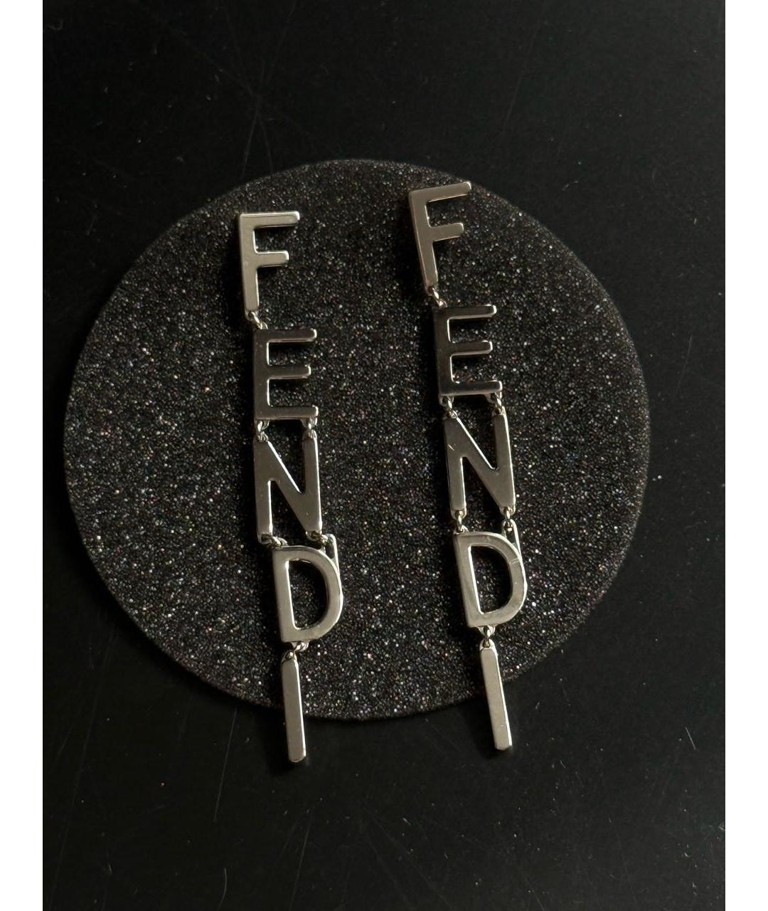 FENDI Серебряные серьги, фото 4