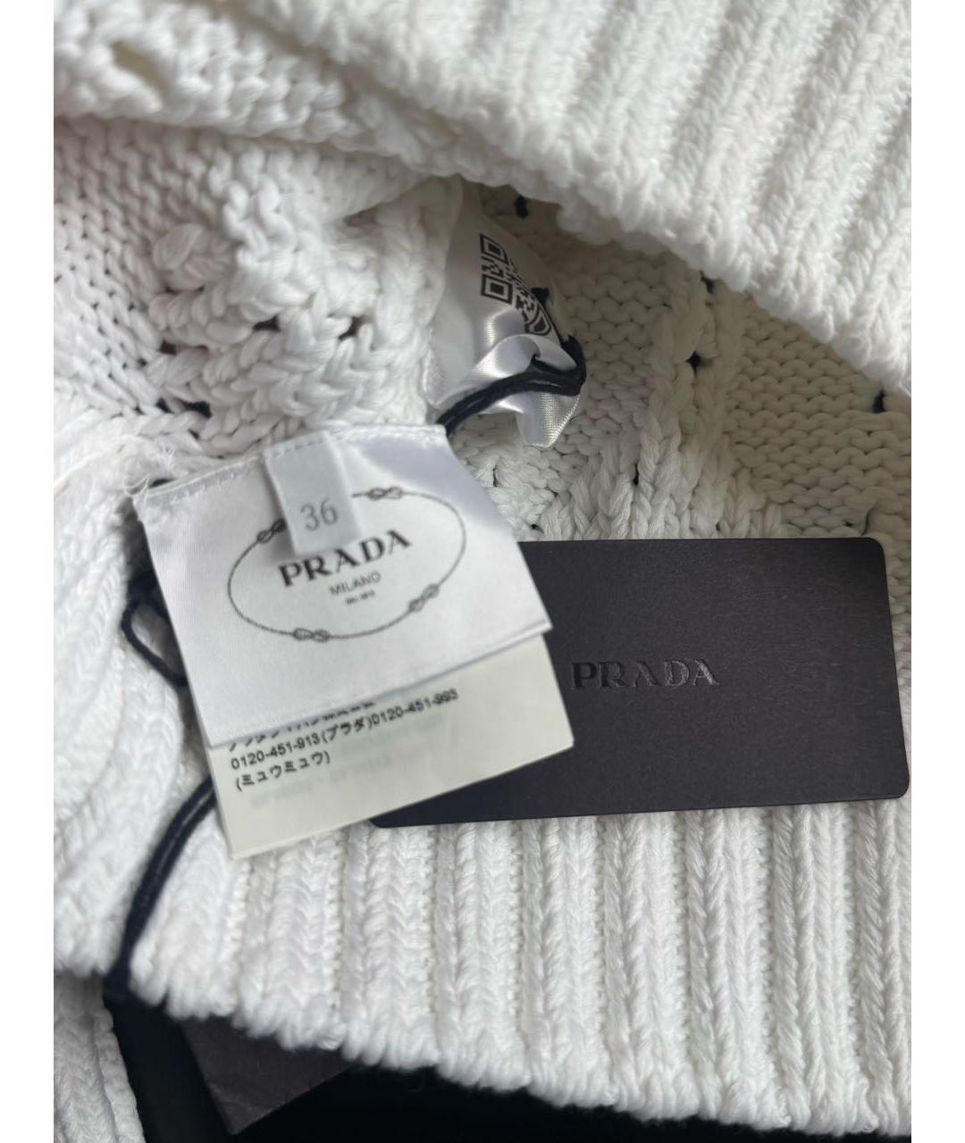 PRADA Белый джемпер / свитер, фото 7