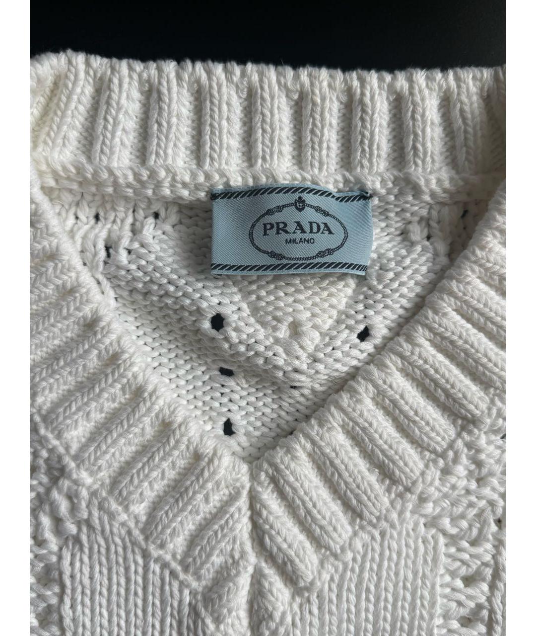PRADA Белый джемпер / свитер, фото 5