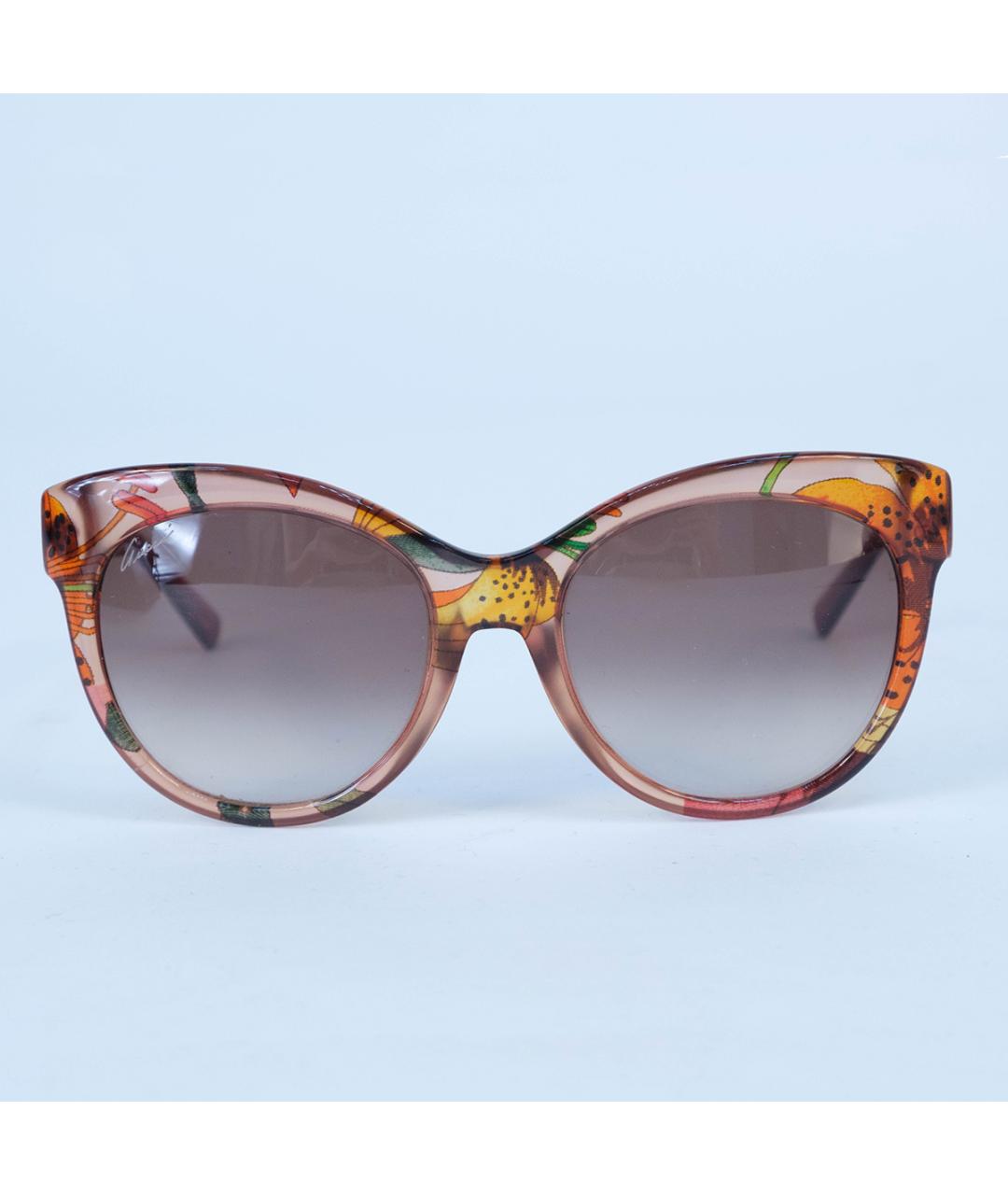 GUCCI Коричневые пластиковые солнцезащитные очки, фото 3