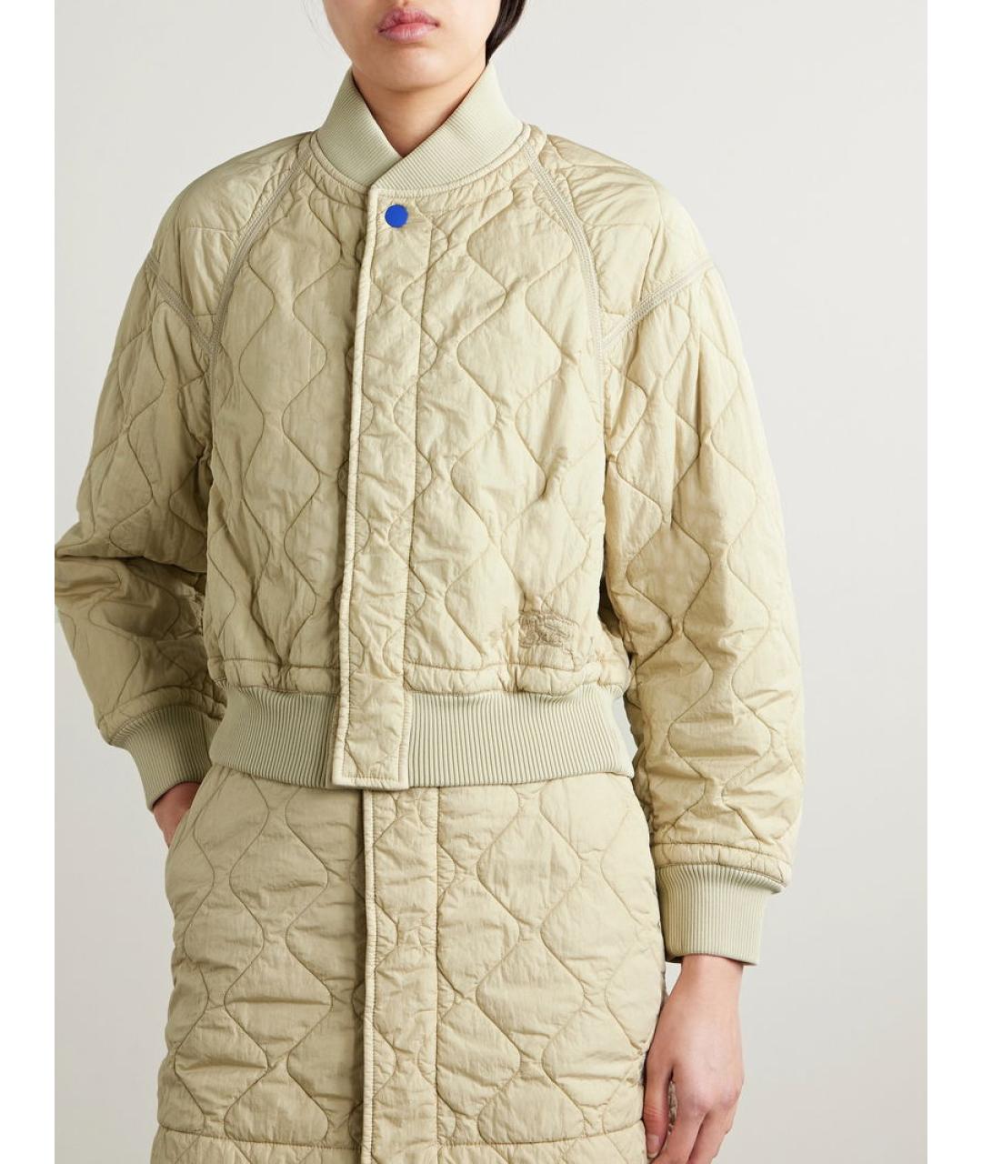 BURBERRY Бежевая полиамидовая куртка, фото 3