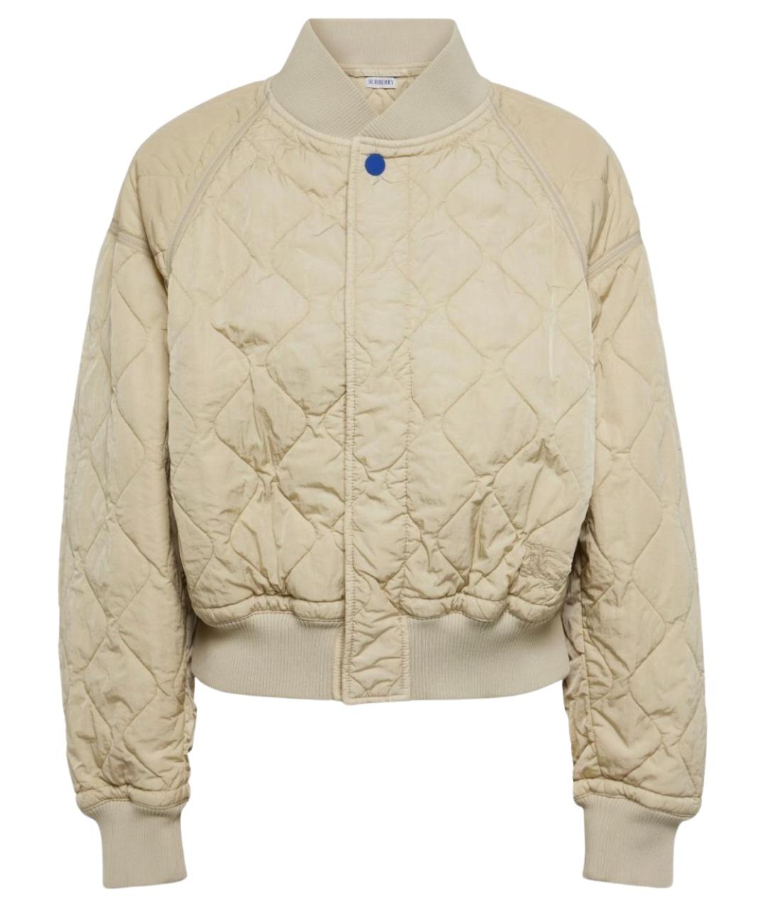 BURBERRY Бежевая полиамидовая куртка, фото 1