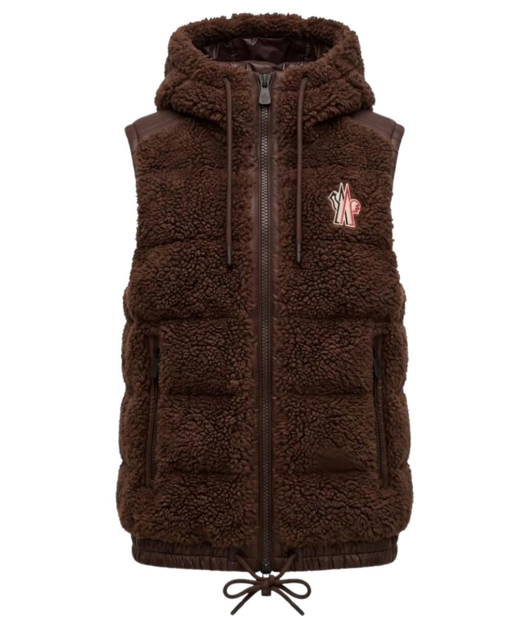 MONCLER GRENOBLE Коричневый жилет, фото 1