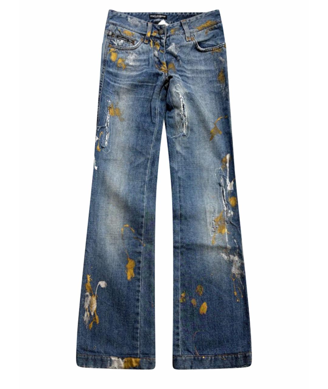 DOLCE&GABBANA Голубые хлопковые джинсы, фото 1
