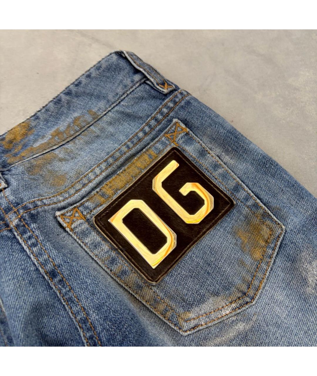DOLCE&GABBANA Голубые хлопковые джинсы, фото 3