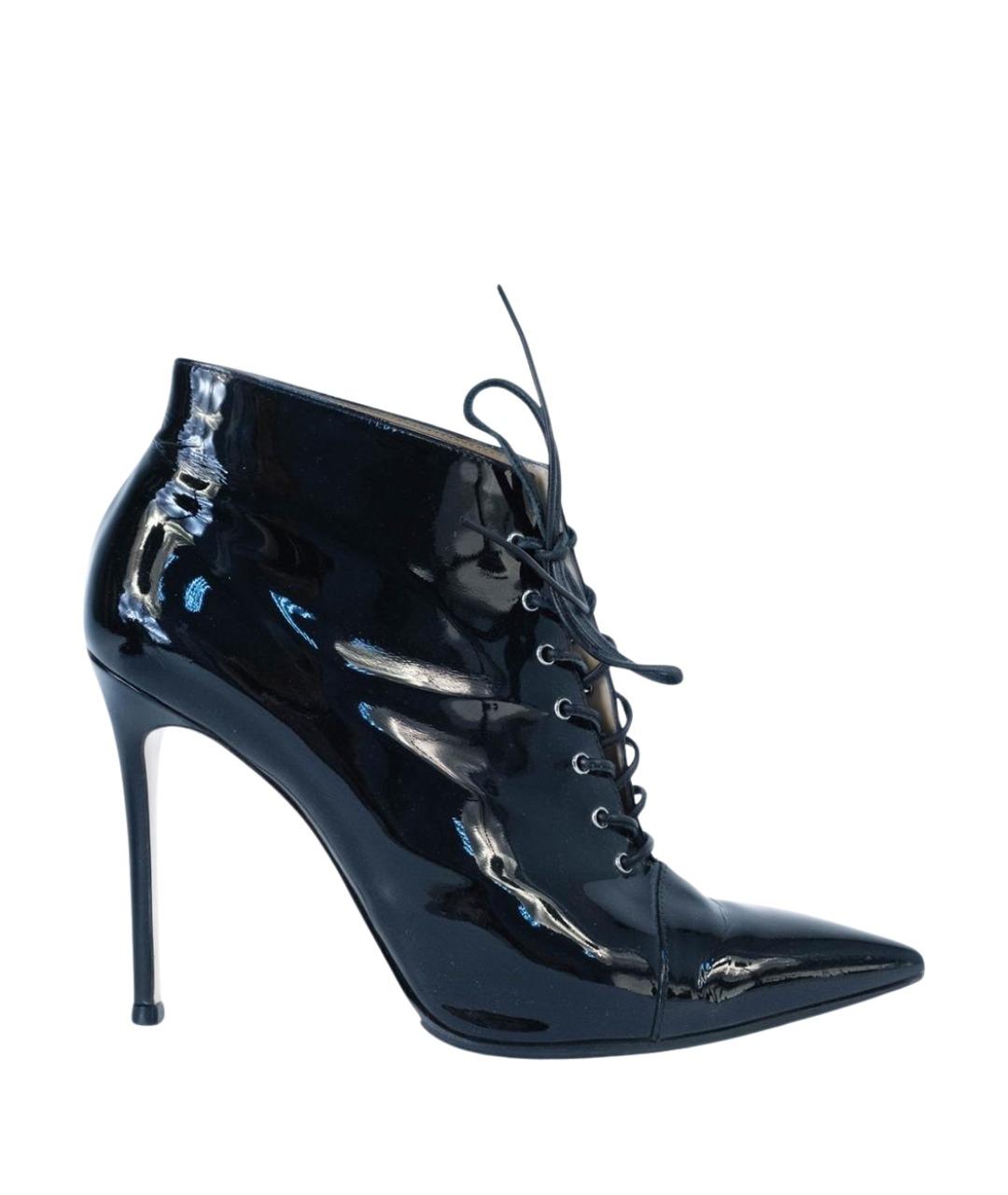 GIANVITO ROSSI Черные ботильоны из лакированной кожи, фото 1