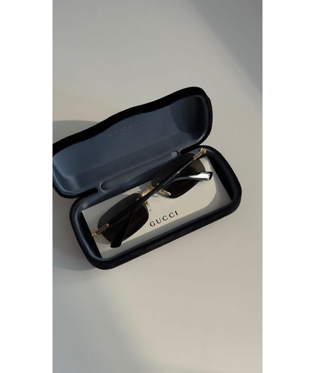 GUCCI Черные пластиковые солнцезащитные очки, фото 4