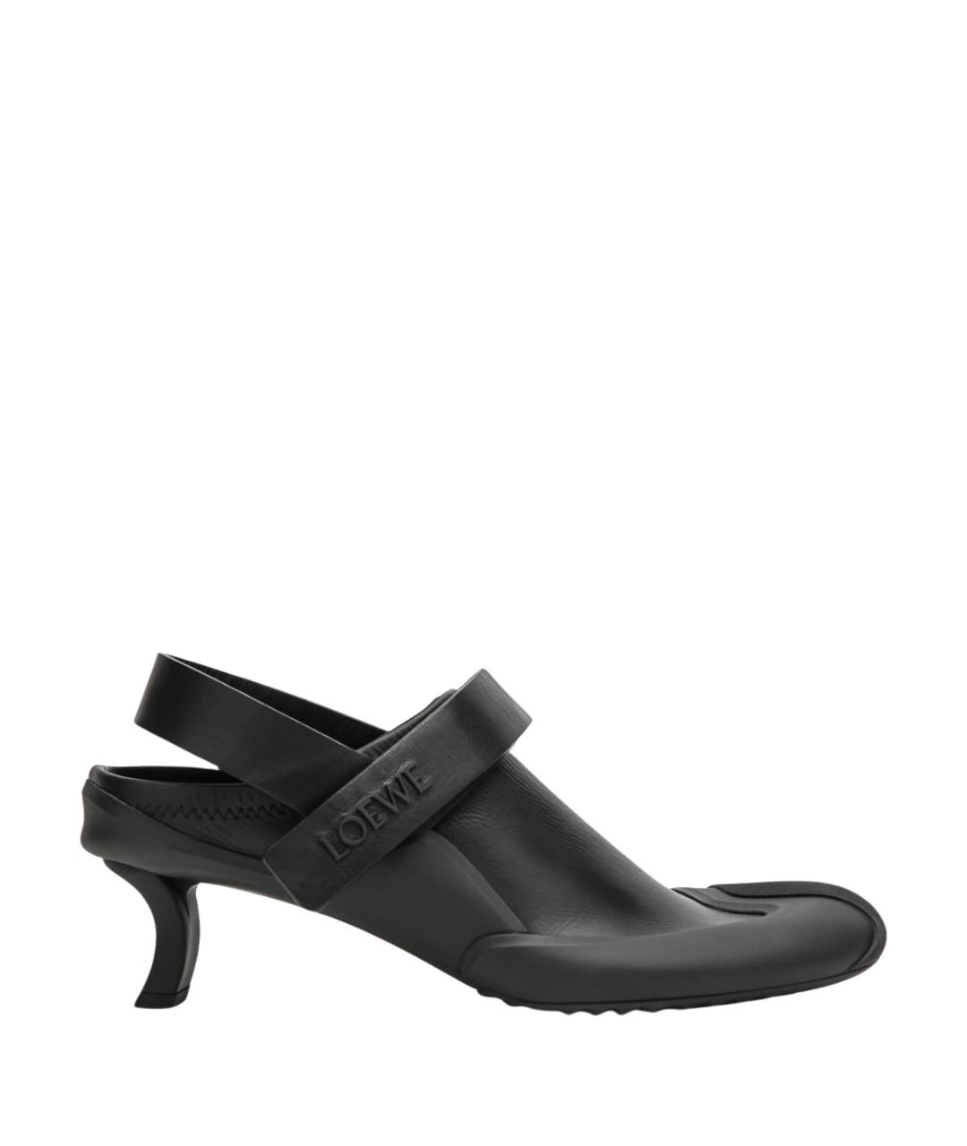 LOEWE Черные кожаные туфли, фото 1