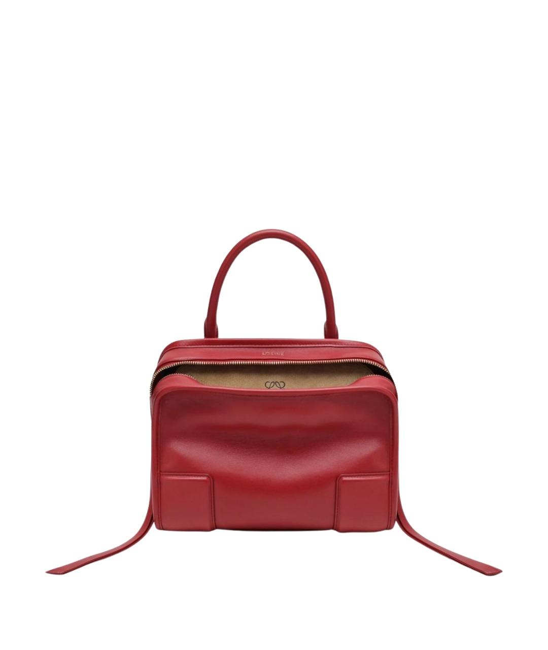 LOEWE Красная кожаная сумка тоут, фото 1
