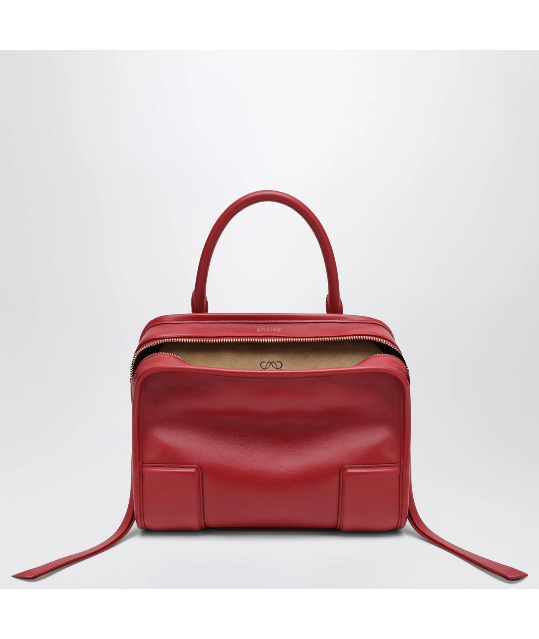LOEWE Красная кожаная сумка тоут, фото 3