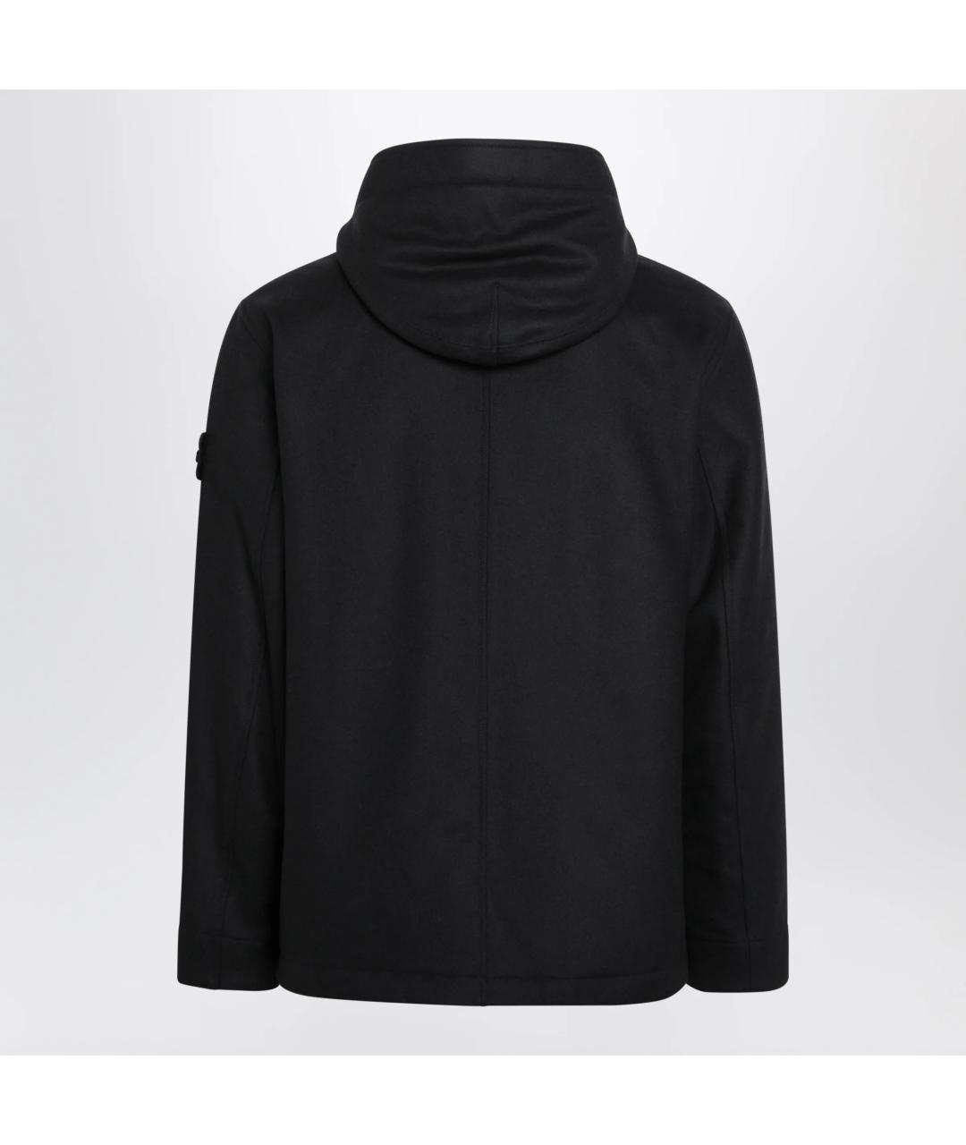 STONE ISLAND Черная шерстяная куртка, фото 2