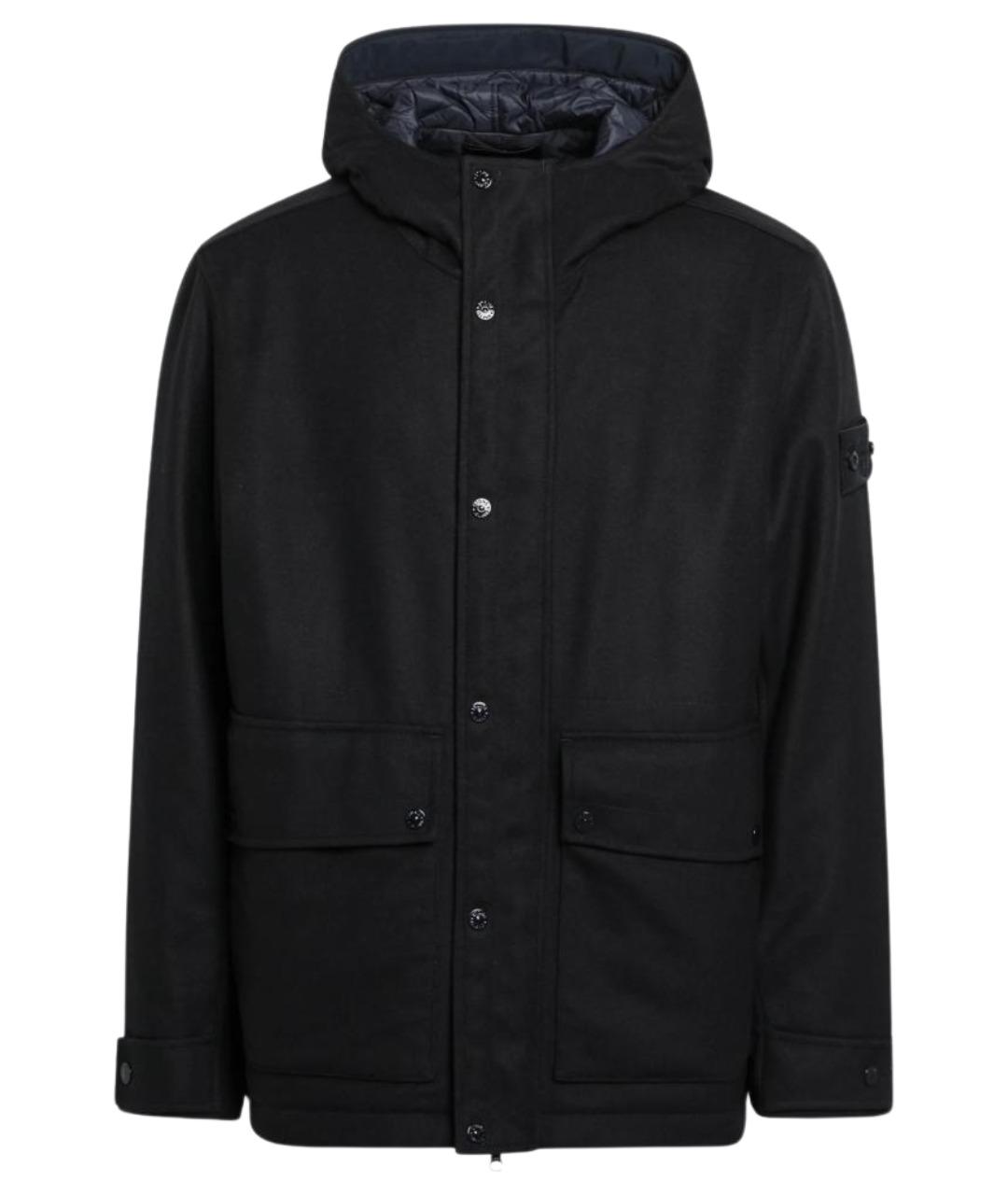 STONE ISLAND Черная шерстяная куртка, фото 1