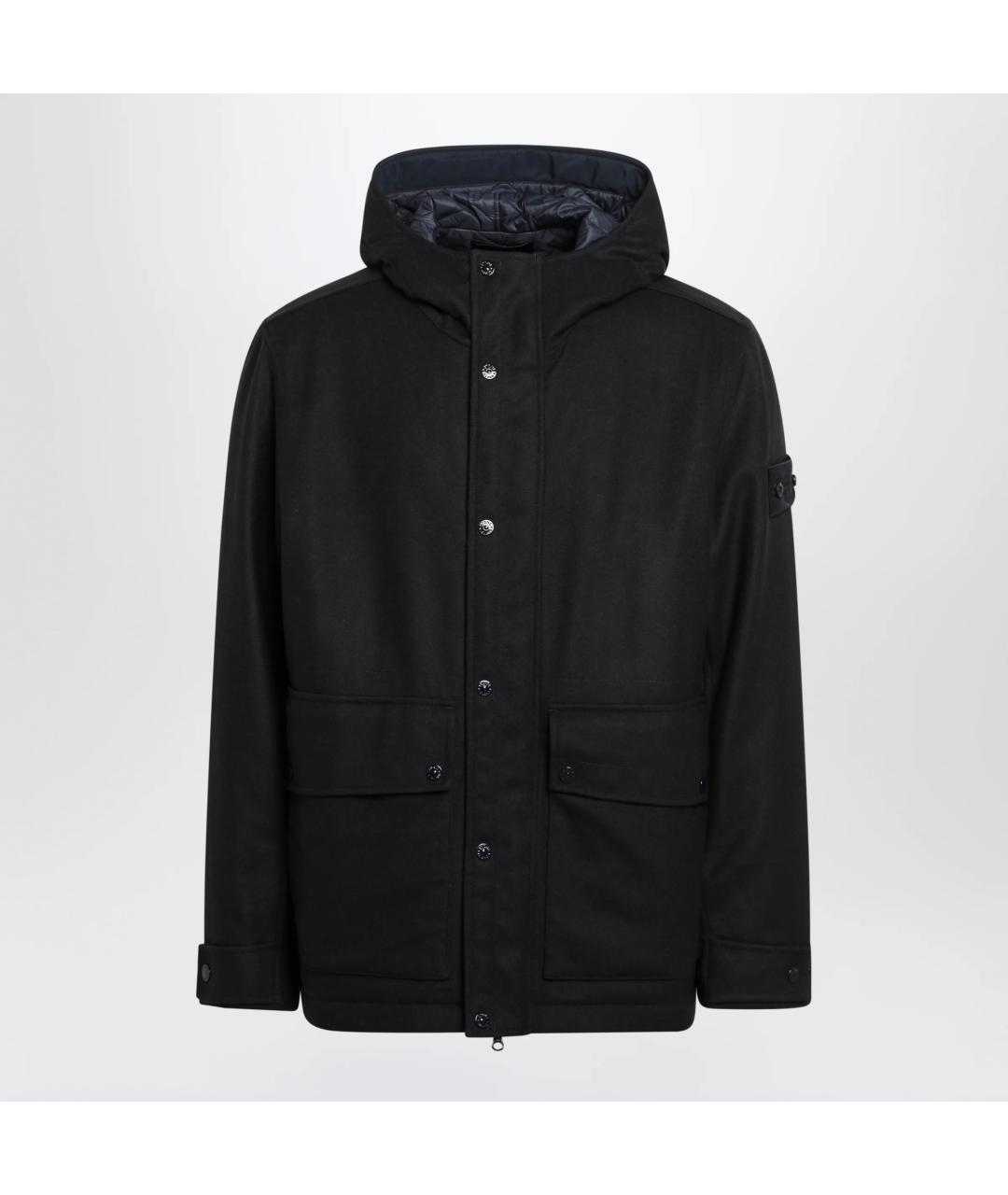 STONE ISLAND Черная шерстяная куртка, фото 3