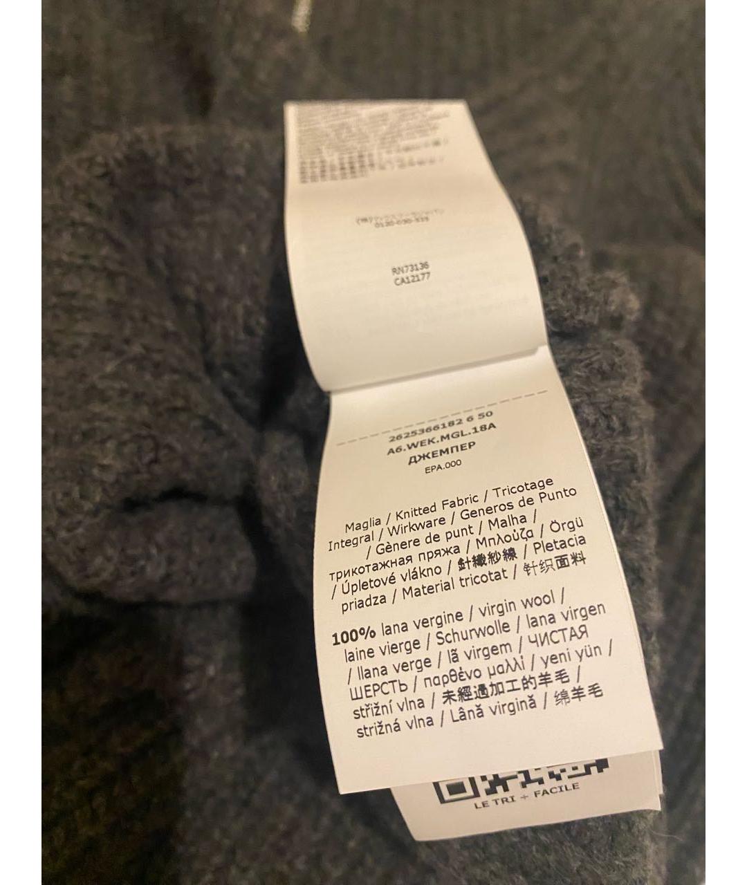 'S MAX MARA Антрацитовый шерстяной джемпер / свитер, фото 3