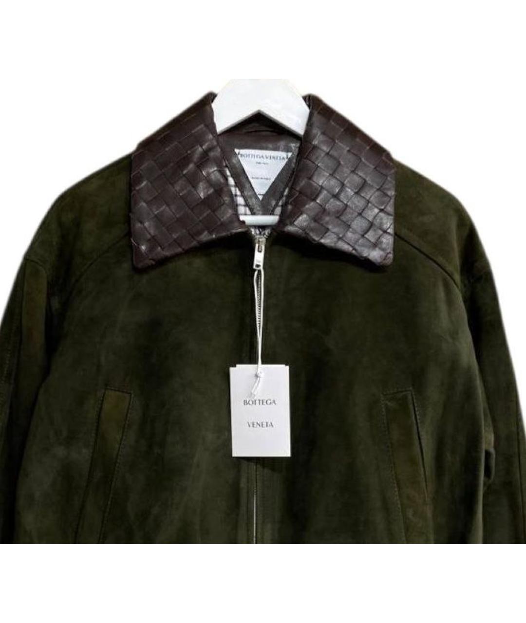 BOTTEGA VENETA Хаки замшевая куртка, фото 3