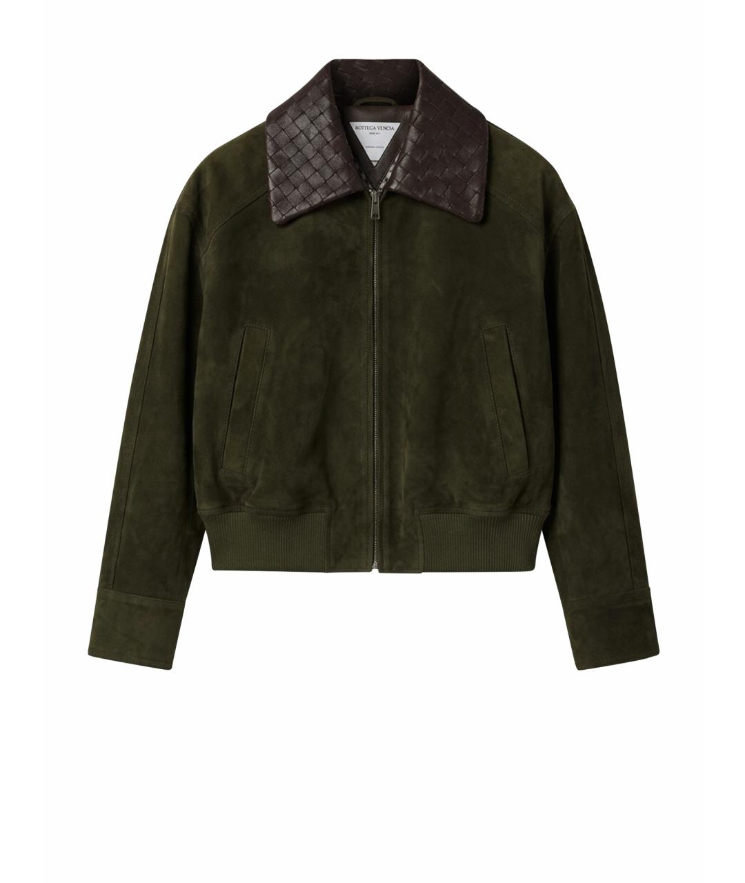 BOTTEGA VENETA Хаки замшевая куртка, фото 5