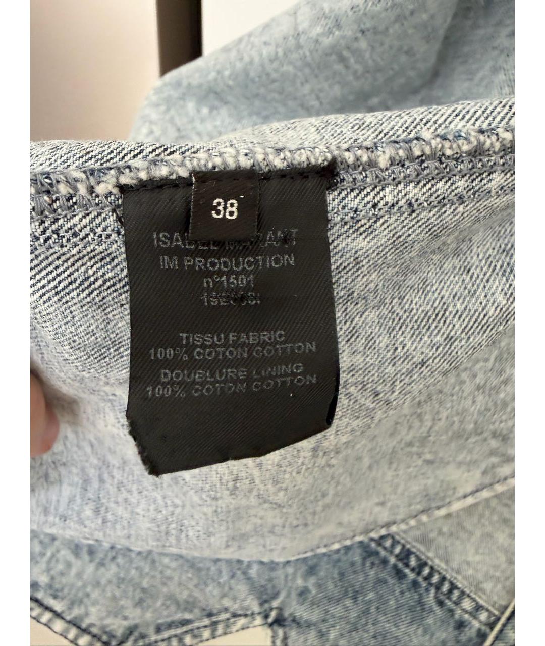 ISABEL MARANT Голубое деним повседневное платье, фото 5