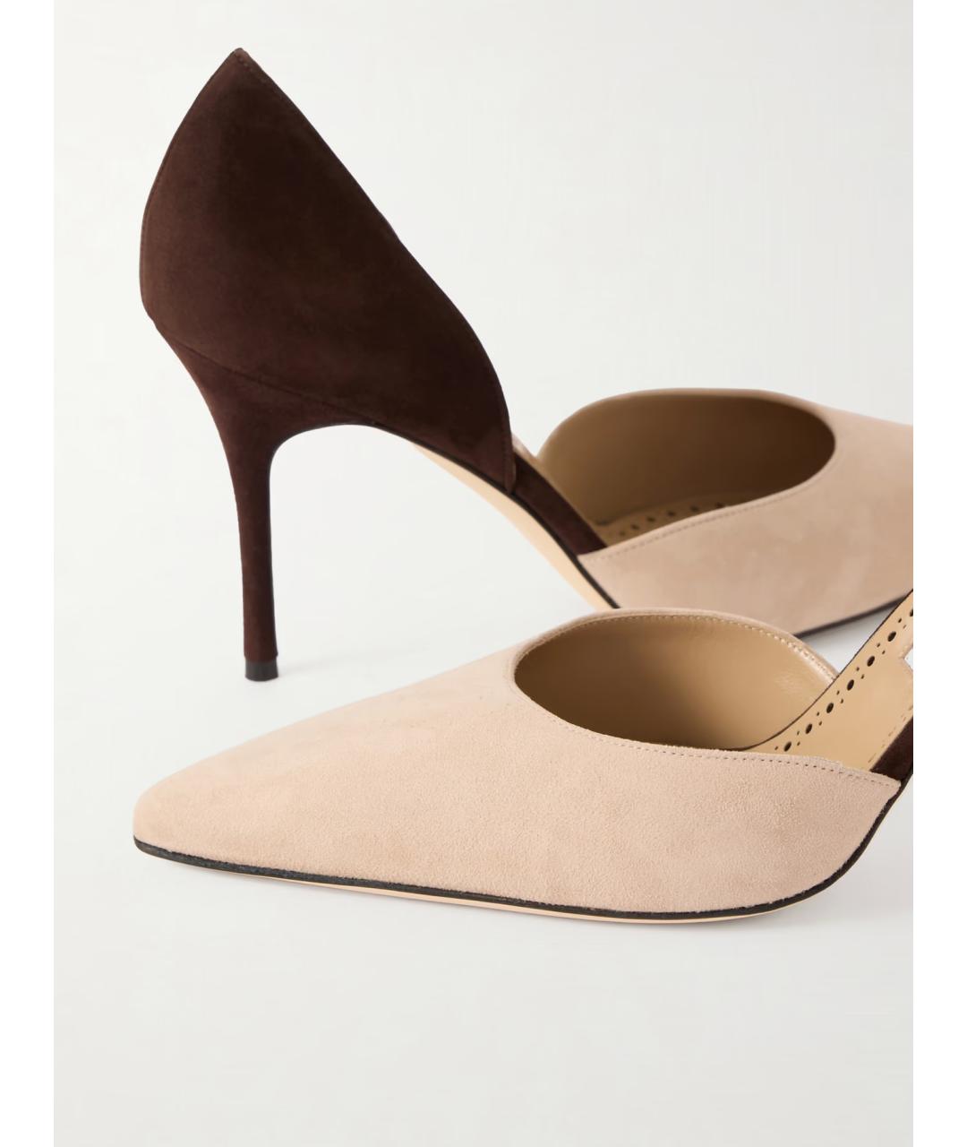 MANOLO BLAHNIK Коричневые замшевые туфли, фото 4