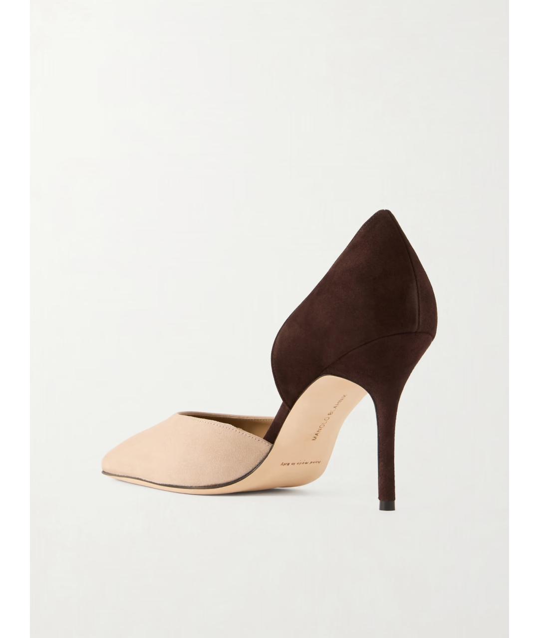 MANOLO BLAHNIK Коричневые замшевые туфли, фото 5